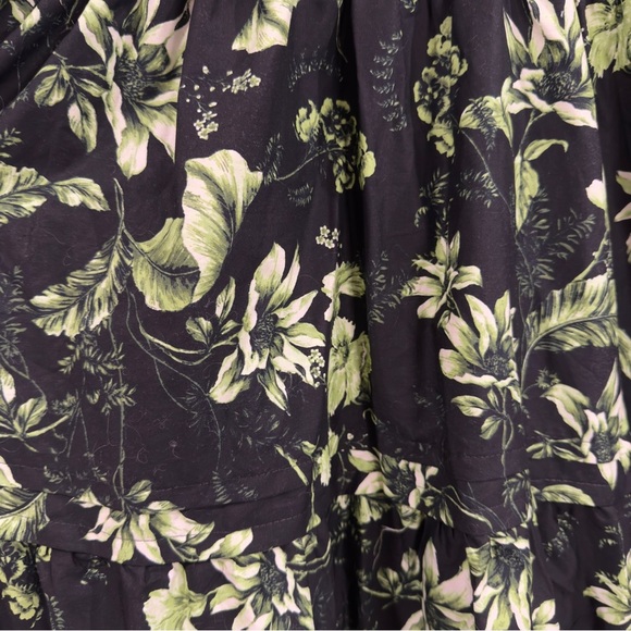 Anthropologie Somerset Maxi Dress Plus Size Grey (Black Green Floral) Summer - Picture 15 of 15